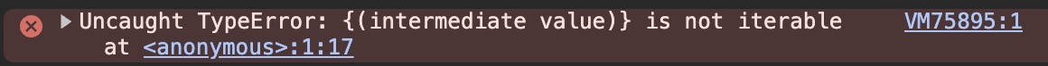 Uncaught TypeError: is not iterable 的錯誤訊息